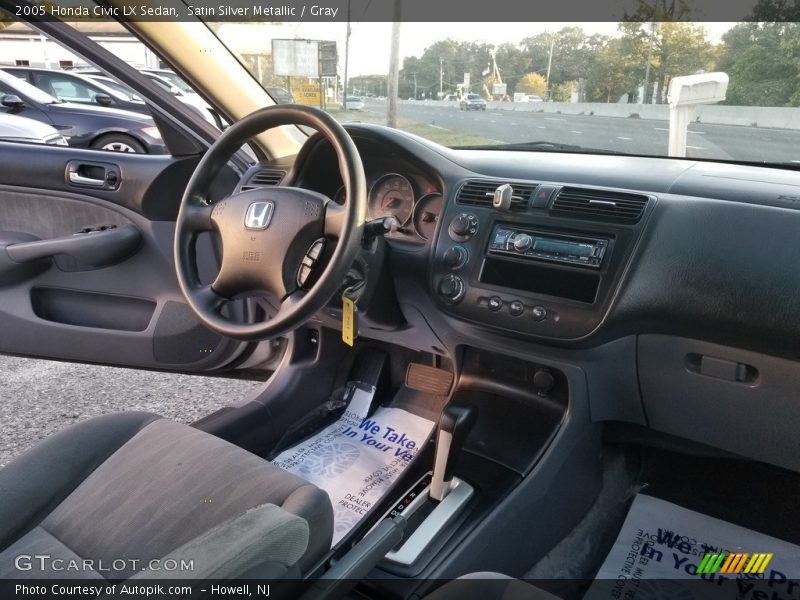 Satin Silver Metallic / Gray 2005 Honda Civic LX Sedan