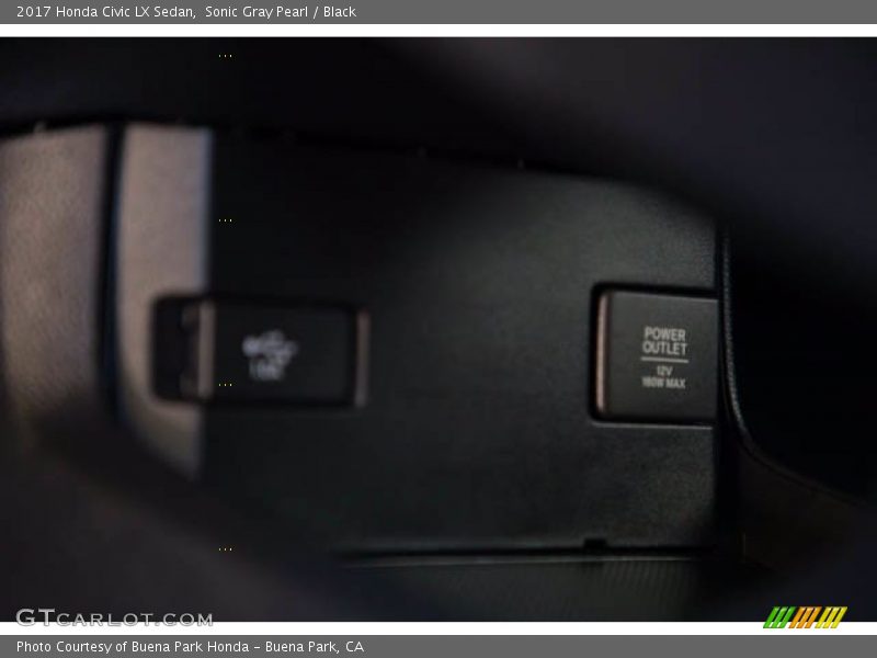 Sonic Gray Pearl / Black 2017 Honda Civic LX Sedan