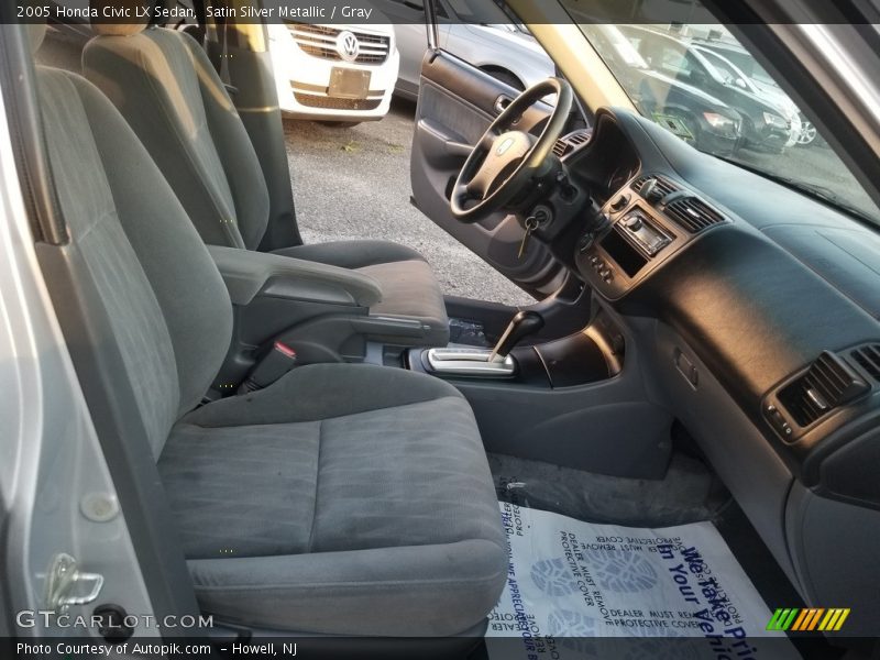 Satin Silver Metallic / Gray 2005 Honda Civic LX Sedan