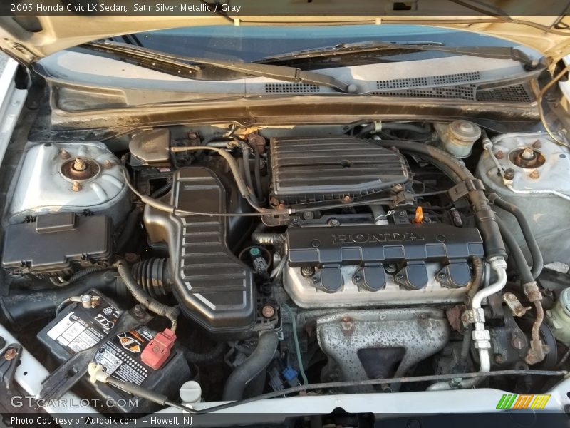 Satin Silver Metallic / Gray 2005 Honda Civic LX Sedan
