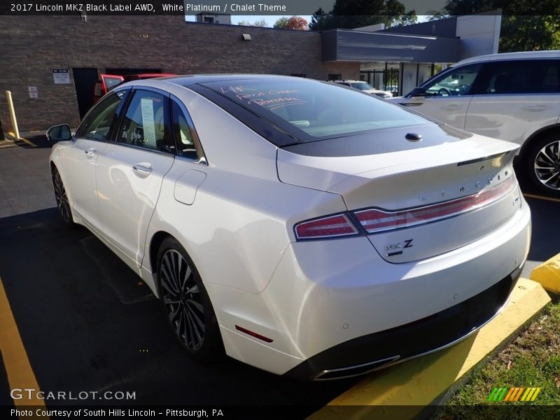 White Platinum / Chalet Theme 2017 Lincoln MKZ Black Label AWD