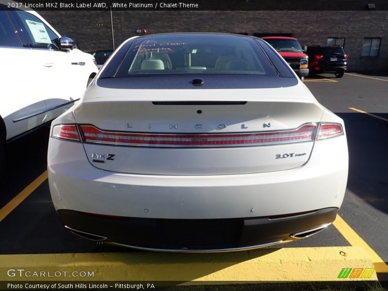 White Platinum / Chalet Theme 2017 Lincoln MKZ Black Label AWD