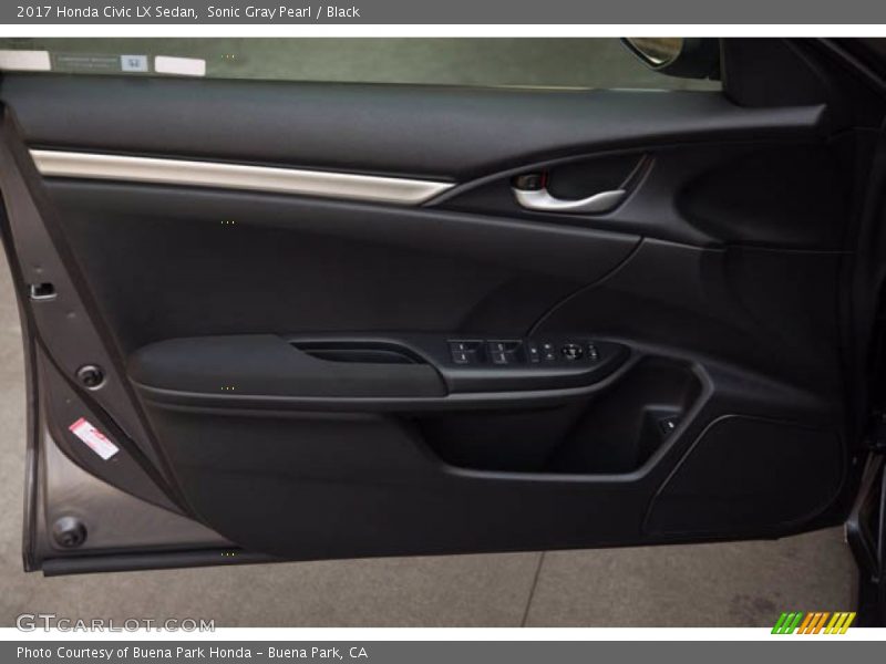 Sonic Gray Pearl / Black 2017 Honda Civic LX Sedan