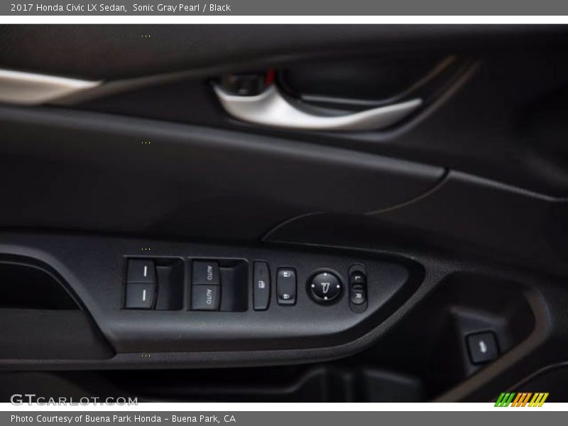 Sonic Gray Pearl / Black 2017 Honda Civic LX Sedan
