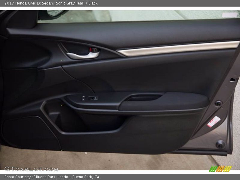Sonic Gray Pearl / Black 2017 Honda Civic LX Sedan