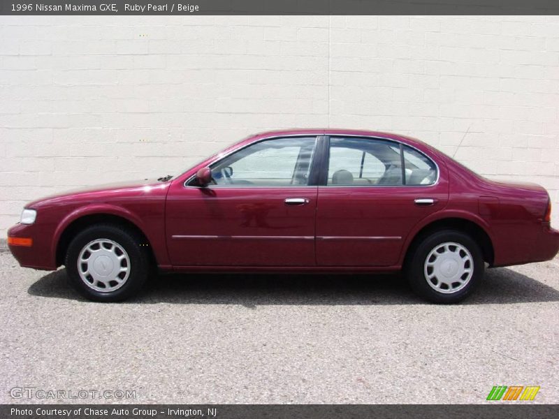 Ruby Pearl / Beige 1996 Nissan Maxima GXE