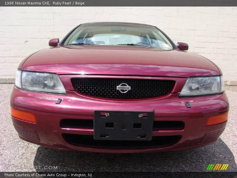 Ruby Pearl / Beige 1996 Nissan Maxima GXE