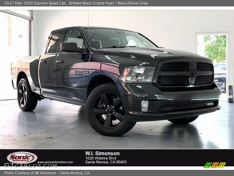 Brilliant Black Crystal Pearl / Black/Diesel Gray 2017 Ram 1500 Express Quad Cab
