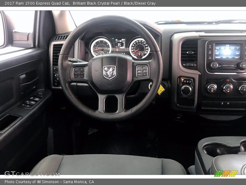 Brilliant Black Crystal Pearl / Black/Diesel Gray 2017 Ram 1500 Express Quad Cab