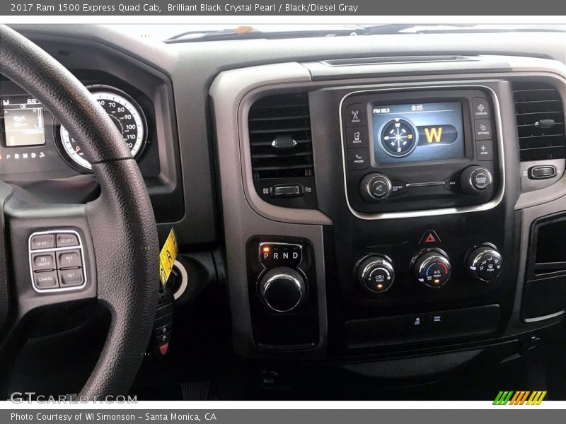 Brilliant Black Crystal Pearl / Black/Diesel Gray 2017 Ram 1500 Express Quad Cab