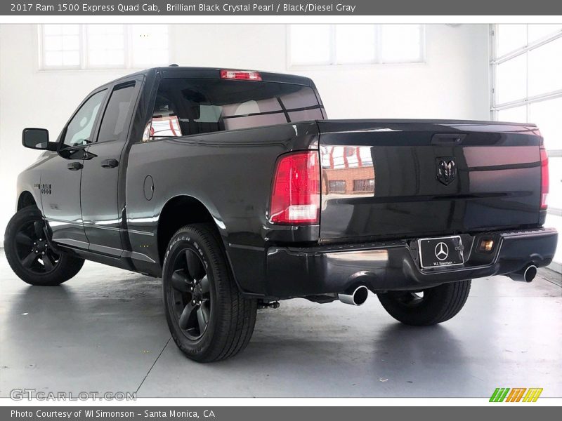 Brilliant Black Crystal Pearl / Black/Diesel Gray 2017 Ram 1500 Express Quad Cab