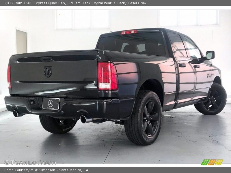 Brilliant Black Crystal Pearl / Black/Diesel Gray 2017 Ram 1500 Express Quad Cab