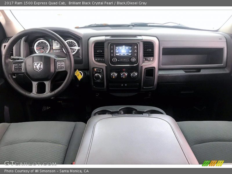 Brilliant Black Crystal Pearl / Black/Diesel Gray 2017 Ram 1500 Express Quad Cab