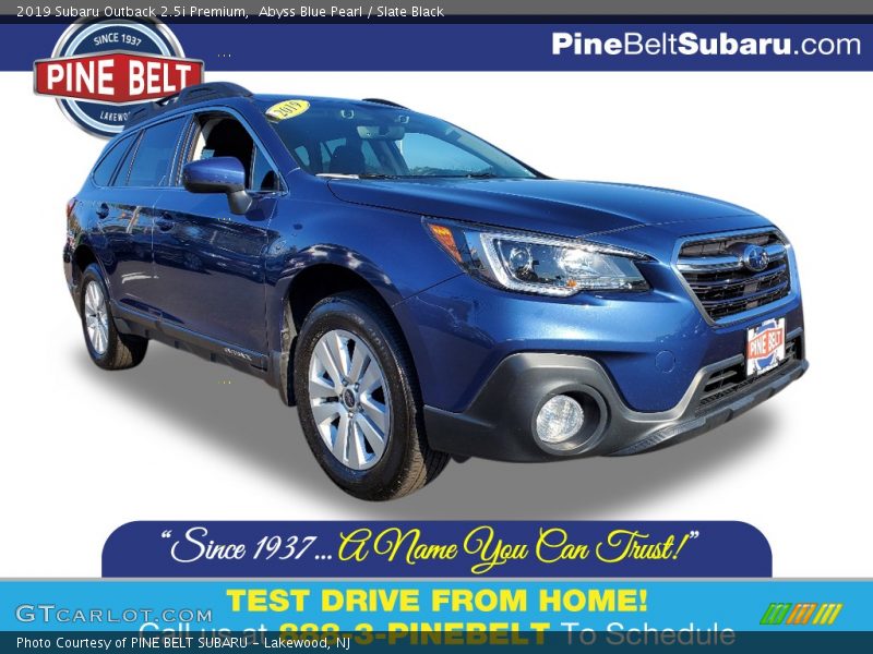 Abyss Blue Pearl / Slate Black 2019 Subaru Outback 2.5i Premium