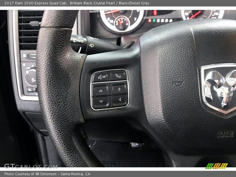 Brilliant Black Crystal Pearl / Black/Diesel Gray 2017 Ram 1500 Express Quad Cab