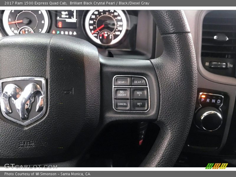 Brilliant Black Crystal Pearl / Black/Diesel Gray 2017 Ram 1500 Express Quad Cab