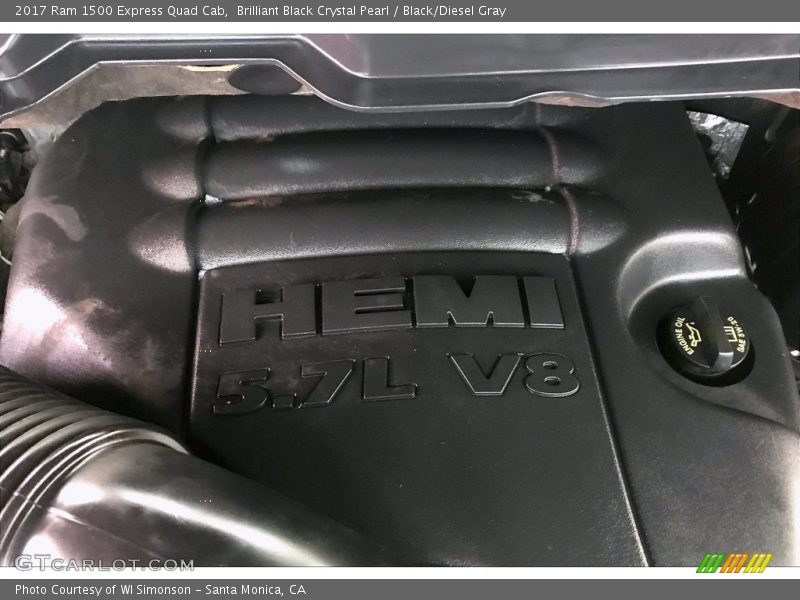 Brilliant Black Crystal Pearl / Black/Diesel Gray 2017 Ram 1500 Express Quad Cab