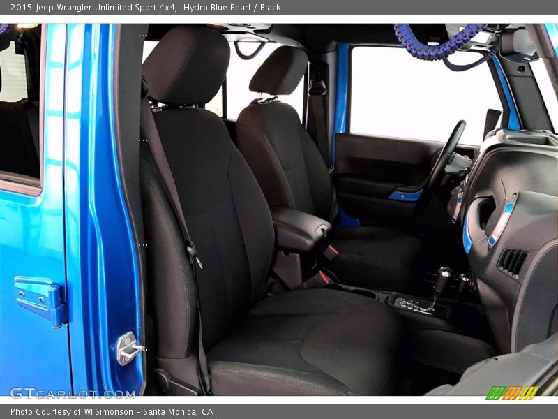 Hydro Blue Pearl / Black 2015 Jeep Wrangler Unlimited Sport 4x4