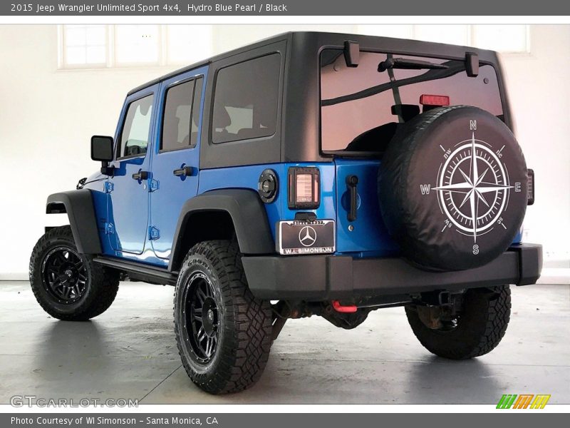 Hydro Blue Pearl / Black 2015 Jeep Wrangler Unlimited Sport 4x4