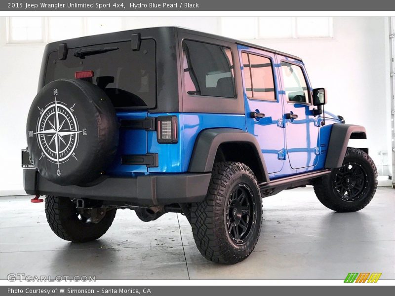 Hydro Blue Pearl / Black 2015 Jeep Wrangler Unlimited Sport 4x4