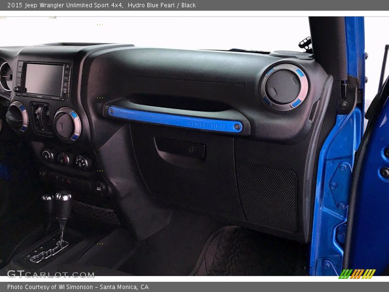 Hydro Blue Pearl / Black 2015 Jeep Wrangler Unlimited Sport 4x4