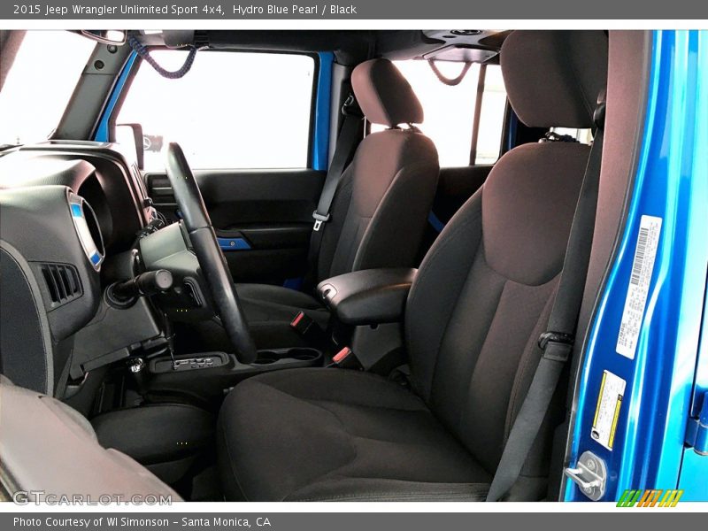 Hydro Blue Pearl / Black 2015 Jeep Wrangler Unlimited Sport 4x4