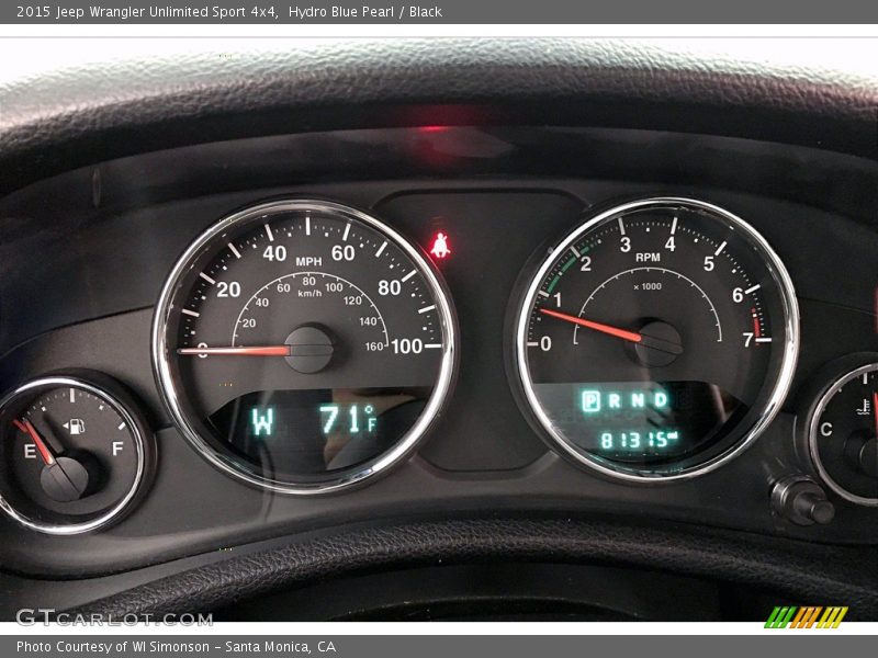Hydro Blue Pearl / Black 2015 Jeep Wrangler Unlimited Sport 4x4