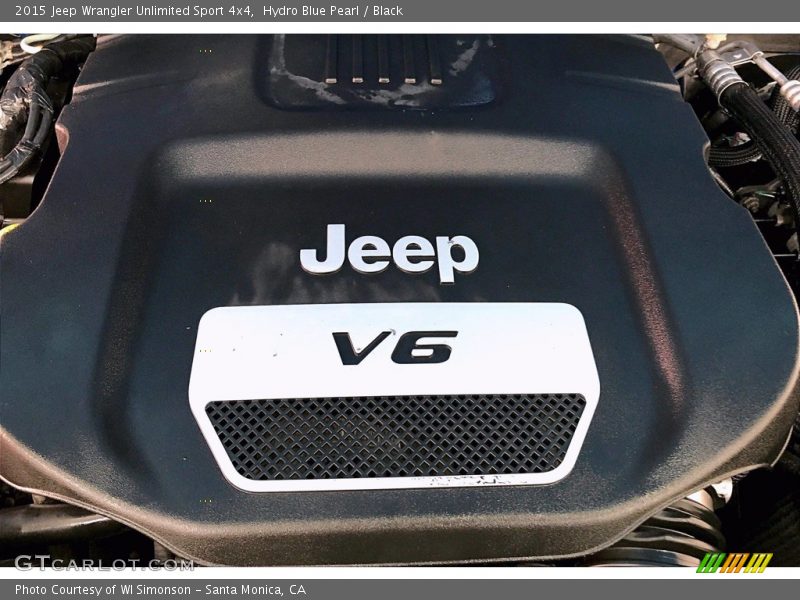 Hydro Blue Pearl / Black 2015 Jeep Wrangler Unlimited Sport 4x4