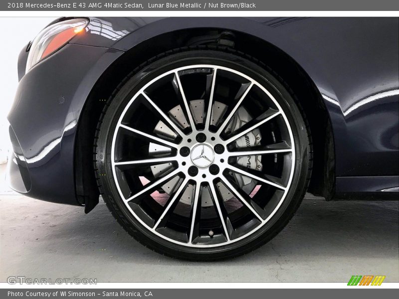 Lunar Blue Metallic / Nut Brown/Black 2018 Mercedes-Benz E 43 AMG 4Matic Sedan