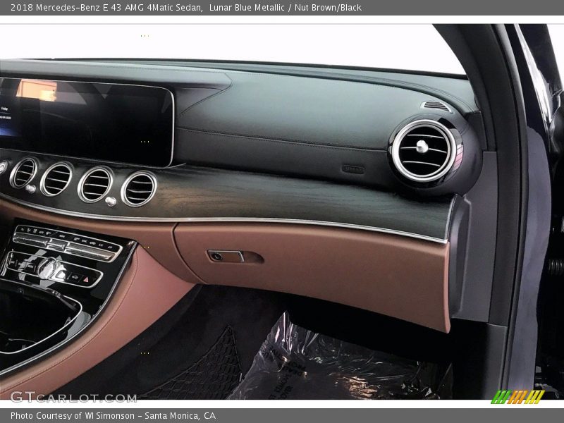 Lunar Blue Metallic / Nut Brown/Black 2018 Mercedes-Benz E 43 AMG 4Matic Sedan