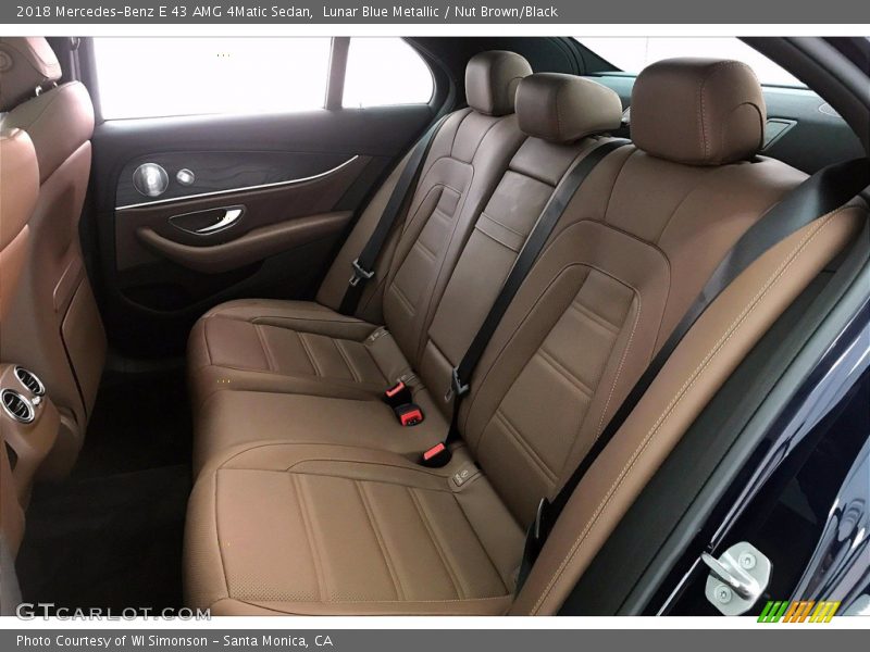 Lunar Blue Metallic / Nut Brown/Black 2018 Mercedes-Benz E 43 AMG 4Matic Sedan
