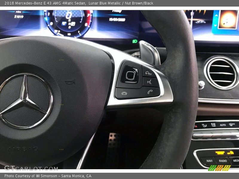 Lunar Blue Metallic / Nut Brown/Black 2018 Mercedes-Benz E 43 AMG 4Matic Sedan