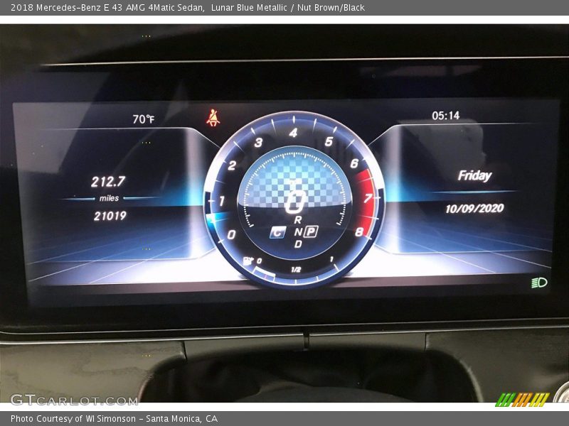 Lunar Blue Metallic / Nut Brown/Black 2018 Mercedes-Benz E 43 AMG 4Matic Sedan