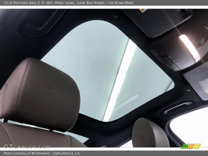 Lunar Blue Metallic / Nut Brown/Black 2018 Mercedes-Benz E 43 AMG 4Matic Sedan