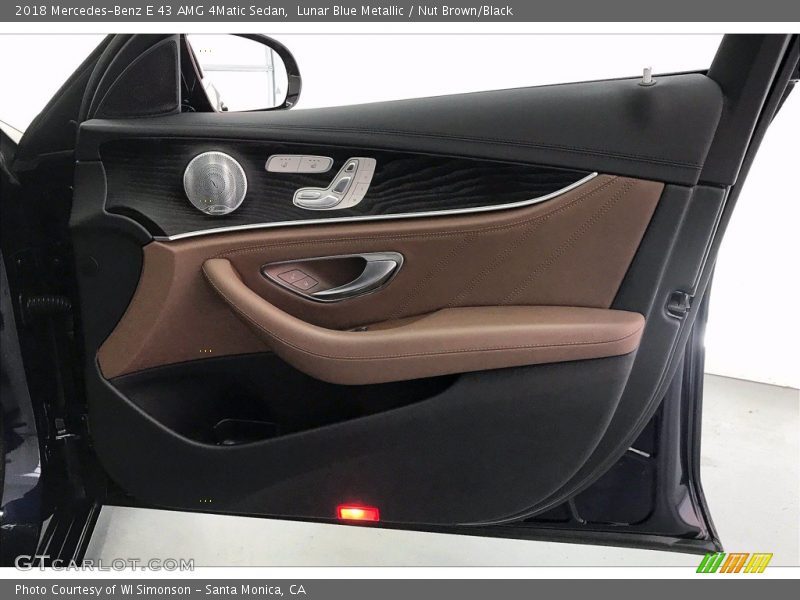 Lunar Blue Metallic / Nut Brown/Black 2018 Mercedes-Benz E 43 AMG 4Matic Sedan