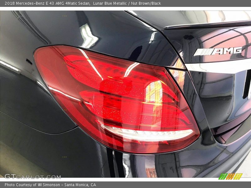 Lunar Blue Metallic / Nut Brown/Black 2018 Mercedes-Benz E 43 AMG 4Matic Sedan