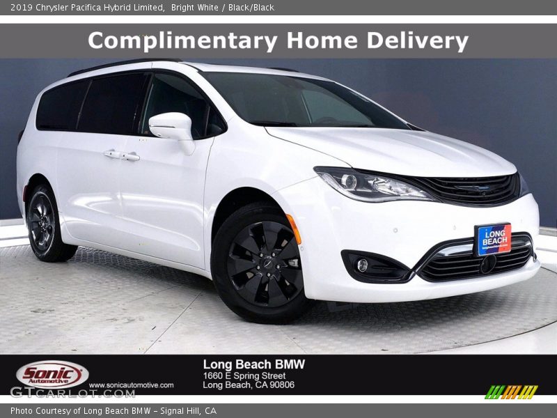 Bright White / Black/Black 2019 Chrysler Pacifica Hybrid Limited
