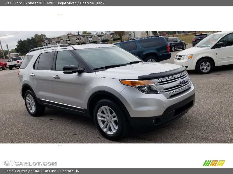 Ingot Silver / Charcoal Black 2015 Ford Explorer XLT 4WD