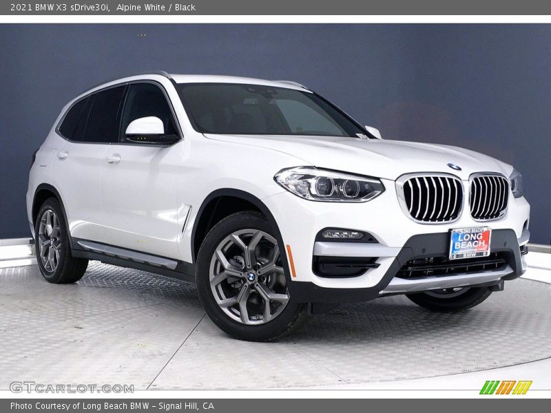 Alpine White / Black 2021 BMW X3 sDrive30i