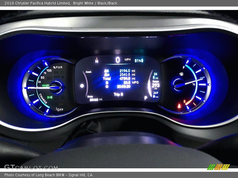 Bright White / Black/Black 2019 Chrysler Pacifica Hybrid Limited