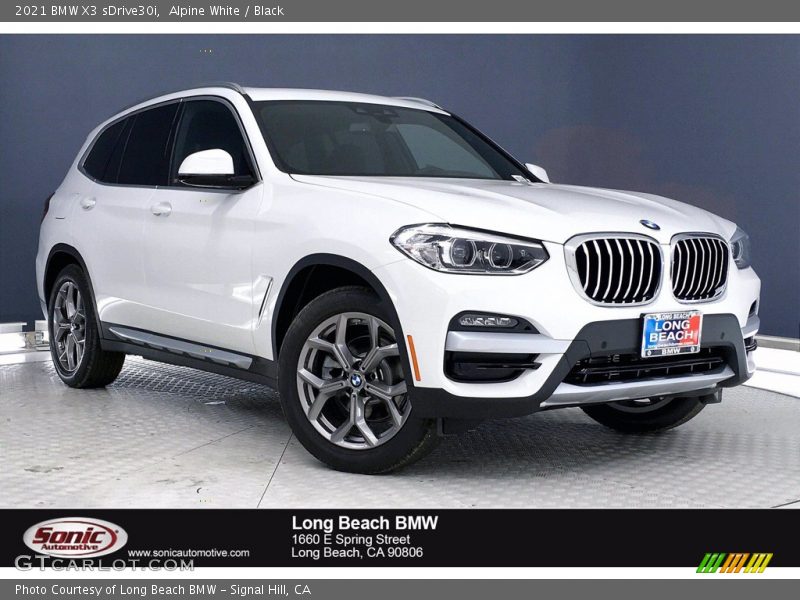 Alpine White / Black 2021 BMW X3 sDrive30i