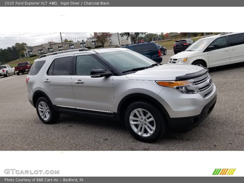 Ingot Silver / Charcoal Black 2015 Ford Explorer XLT 4WD