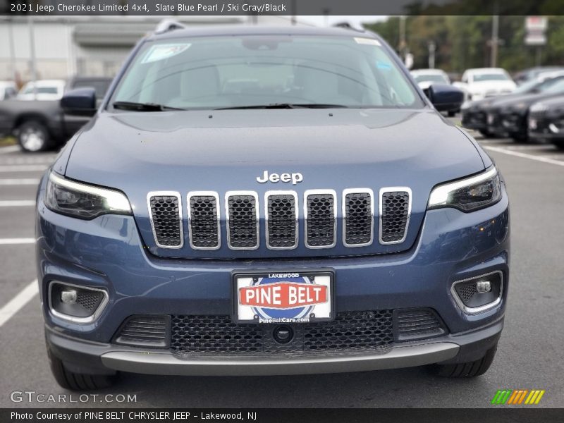 Slate Blue Pearl / Ski Gray/Black 2021 Jeep Cherokee Limited 4x4