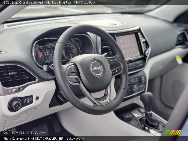 Slate Blue Pearl / Ski Gray/Black 2021 Jeep Cherokee Limited 4x4