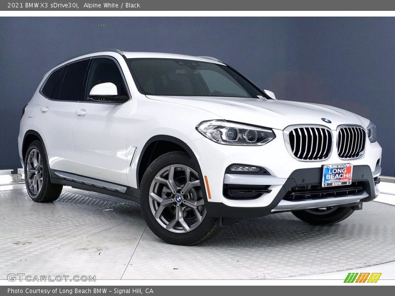 Alpine White / Black 2021 BMW X3 sDrive30i