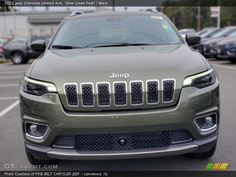 Olive Green Pearl / Black 2021 Jeep Cherokee Limited 4x4