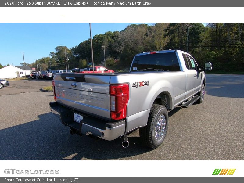 Iconic Silver / Medium Earth Gray 2020 Ford F250 Super Duty XLT Crew Cab 4x4