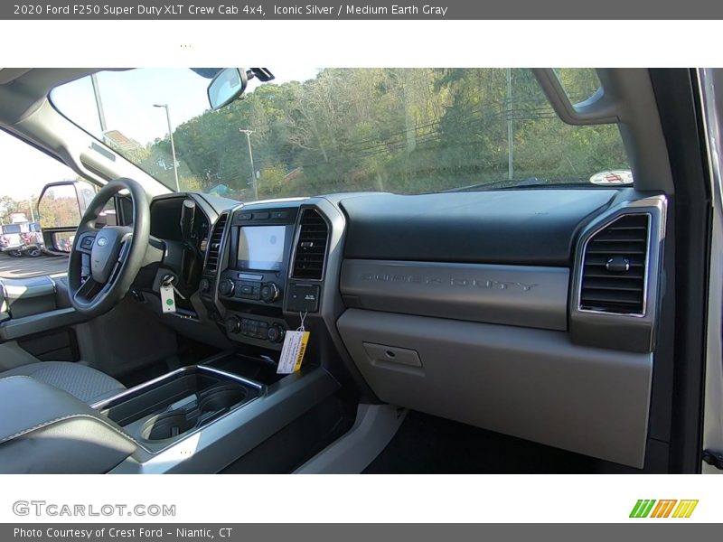 Iconic Silver / Medium Earth Gray 2020 Ford F250 Super Duty XLT Crew Cab 4x4