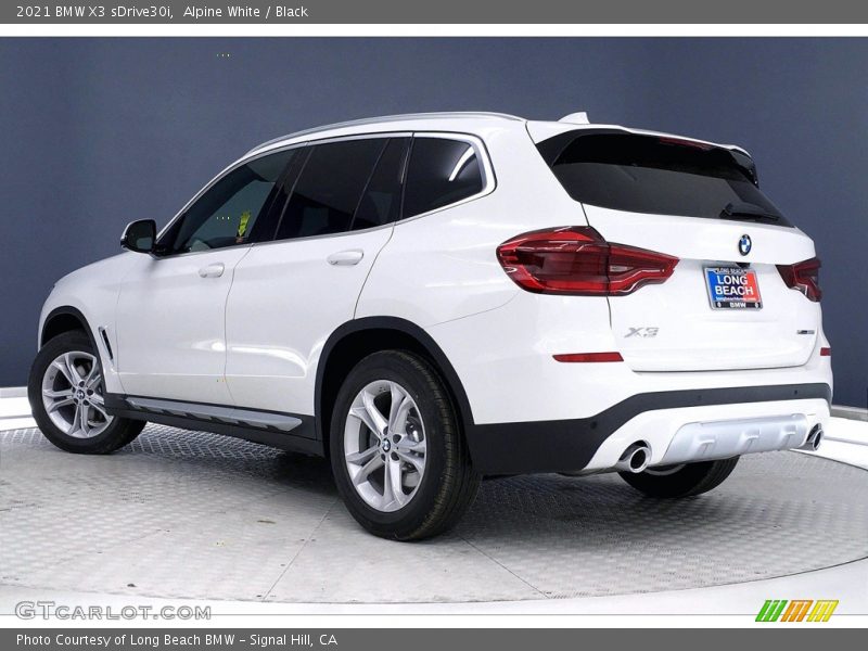 Alpine White / Black 2021 BMW X3 sDrive30i
