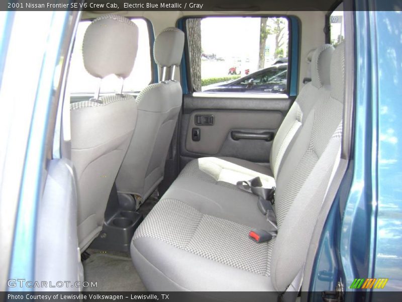 Electric Blue Metallic / Gray 2001 Nissan Frontier SE V6 Crew Cab